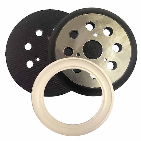 Superior Pads And Abrasives 5" Dia 8 Vacuum Holes Hook & Loop Sanding Pad w/Dust Collection Seal SP390001